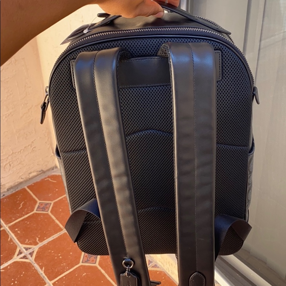 Coach Leather Bookbag Black/Negro - Picture 2 of 7